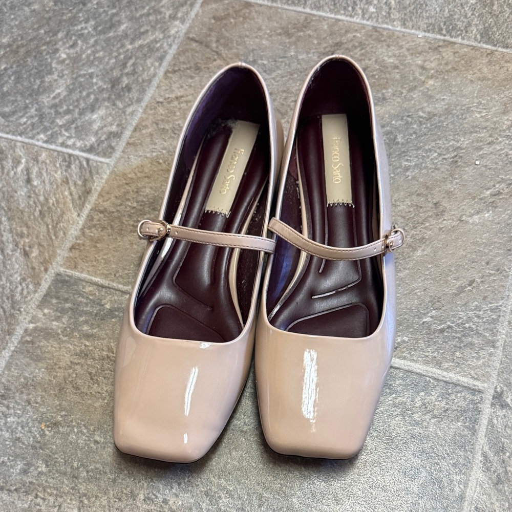 Franco Sarto Taupe Mary Jane Flats